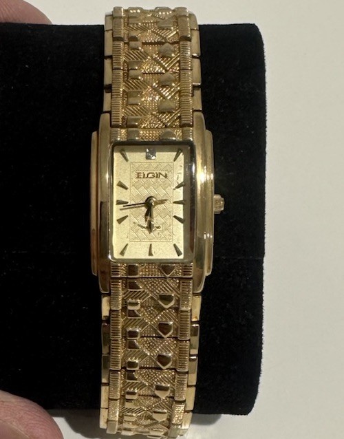 Elgin Women’s Diamond Quartz Watch EG286NB Gold Tone