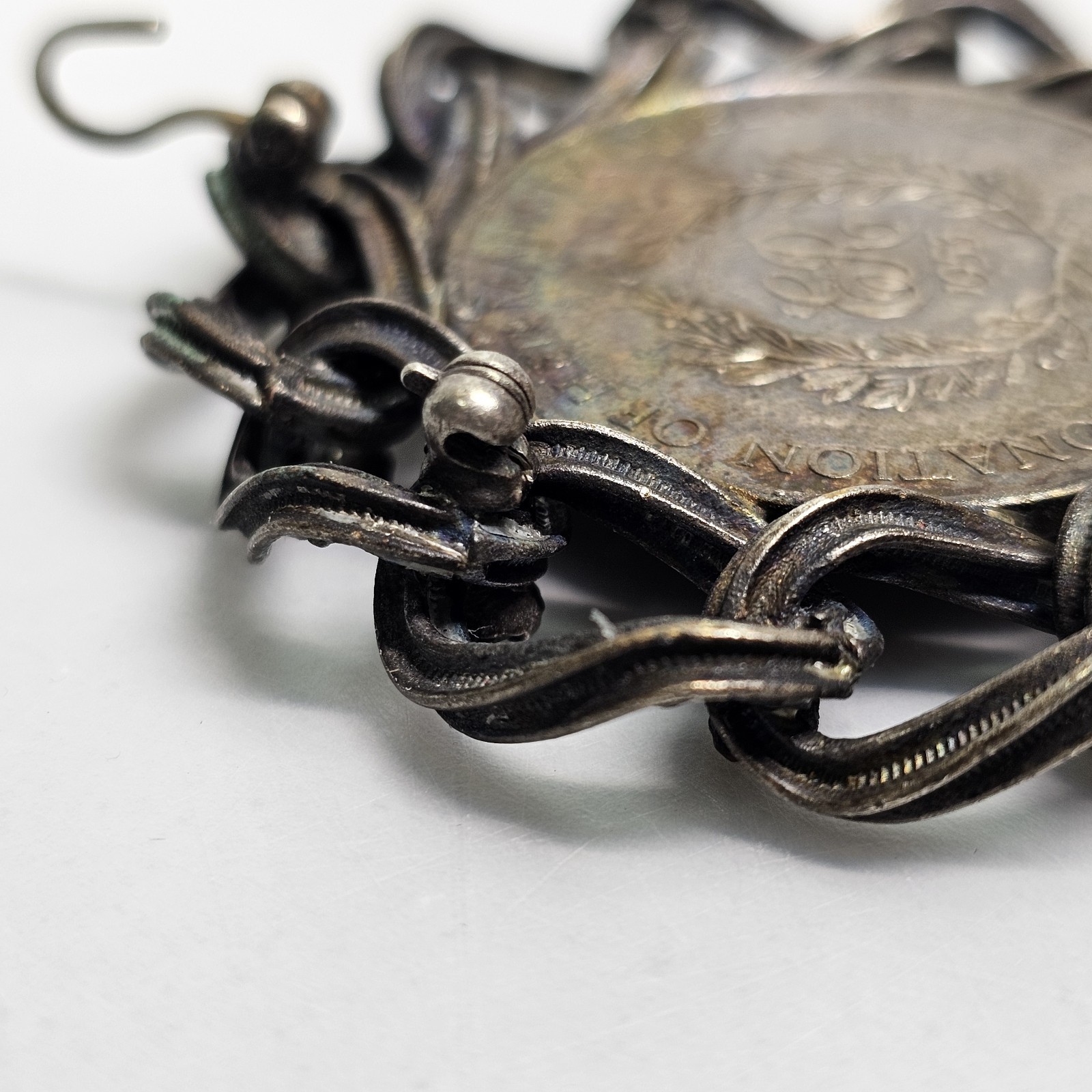 Vintage Queen Elizabeth Coronation Brooch Coin 1953