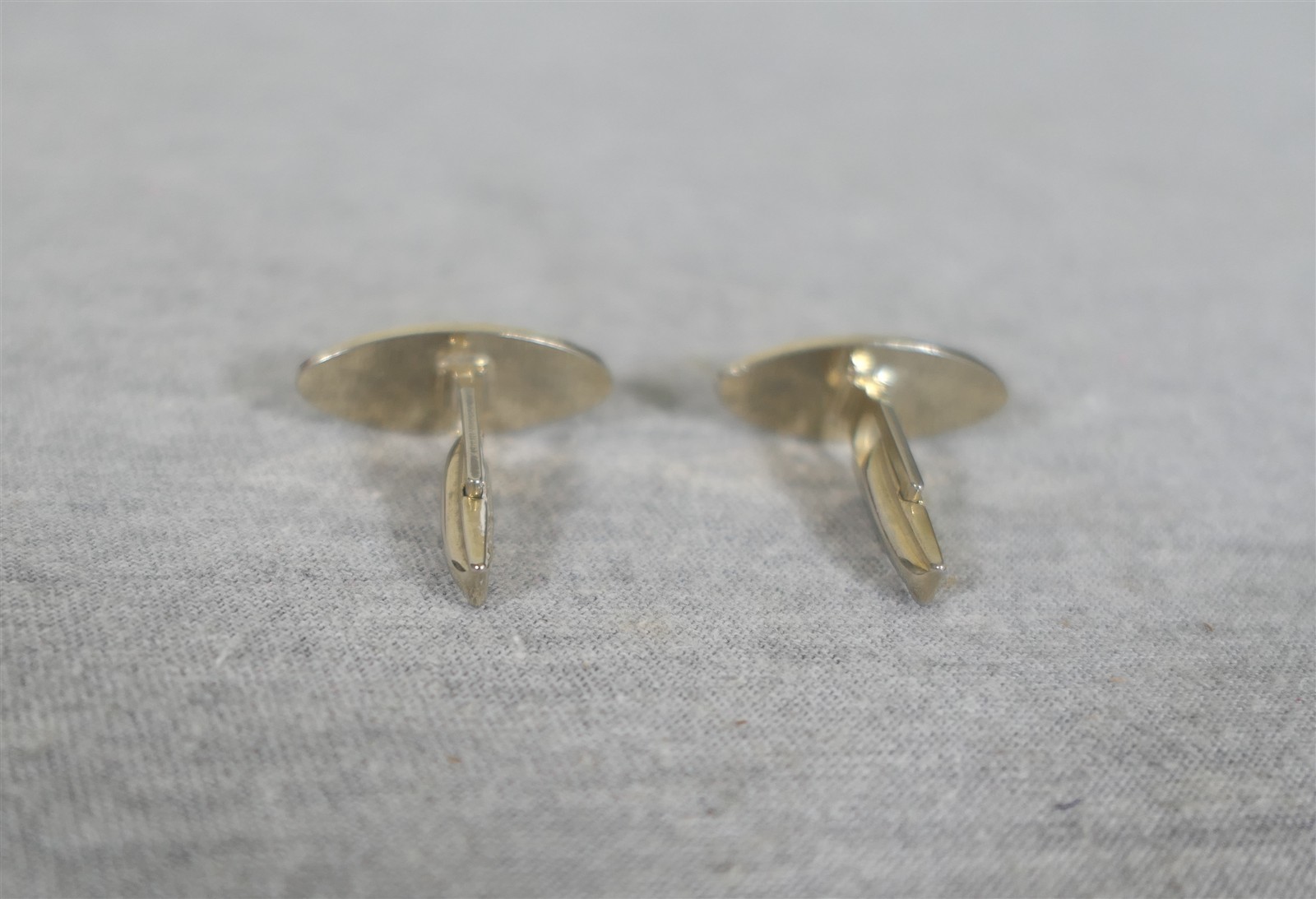 Vintage Pair Gold Tone Metal Alloy Personalized “Paul” Leaf Frond Cufflinks