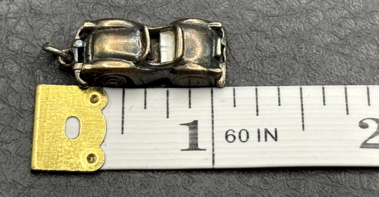 VTG Sterling Silver Convertible Sports Antique Car Movable Wheels Charm Pendant