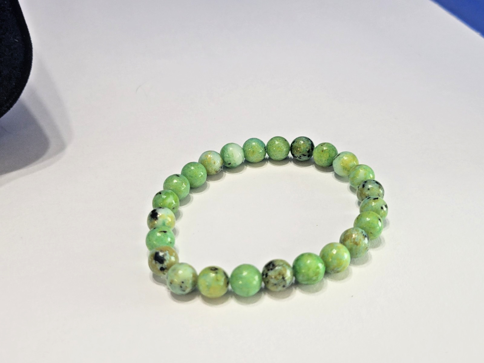 Vintage Natural Chrysoprase Green Beaded Bracelet for Happiness