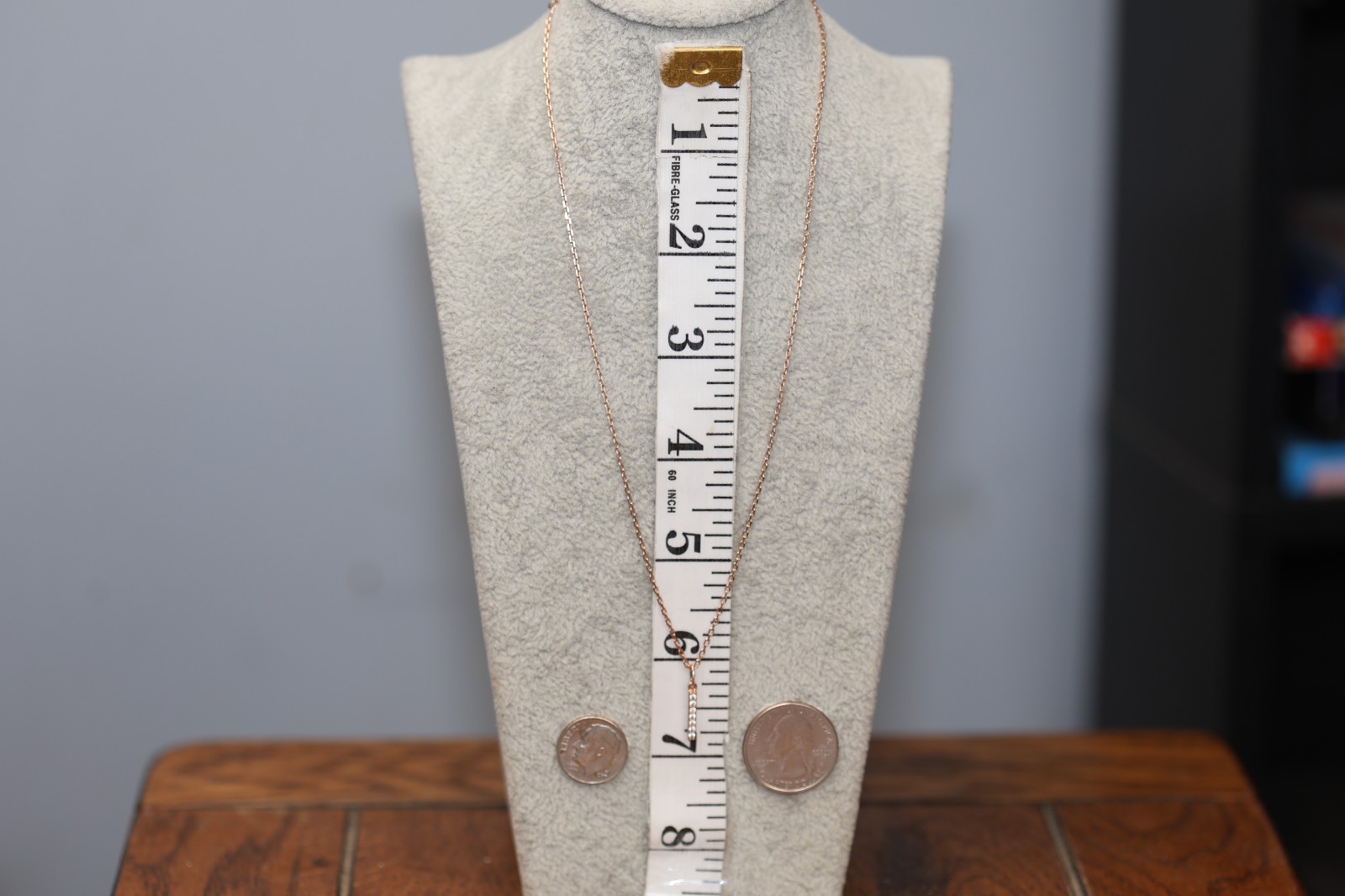 Vertical Bar Gemstone Pendant Necklace Vermeil Sterling Silver