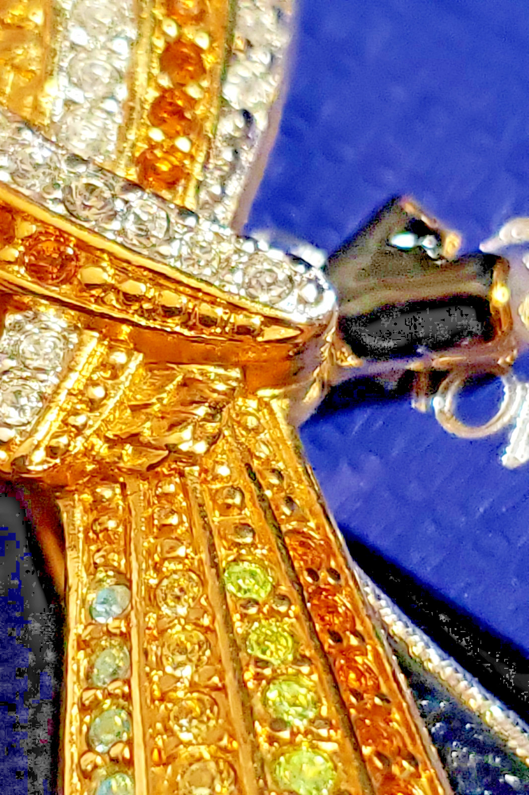 SWAROVSKI Parrot Brooch Aqua & Green Pave Crystals Gold Encrusted