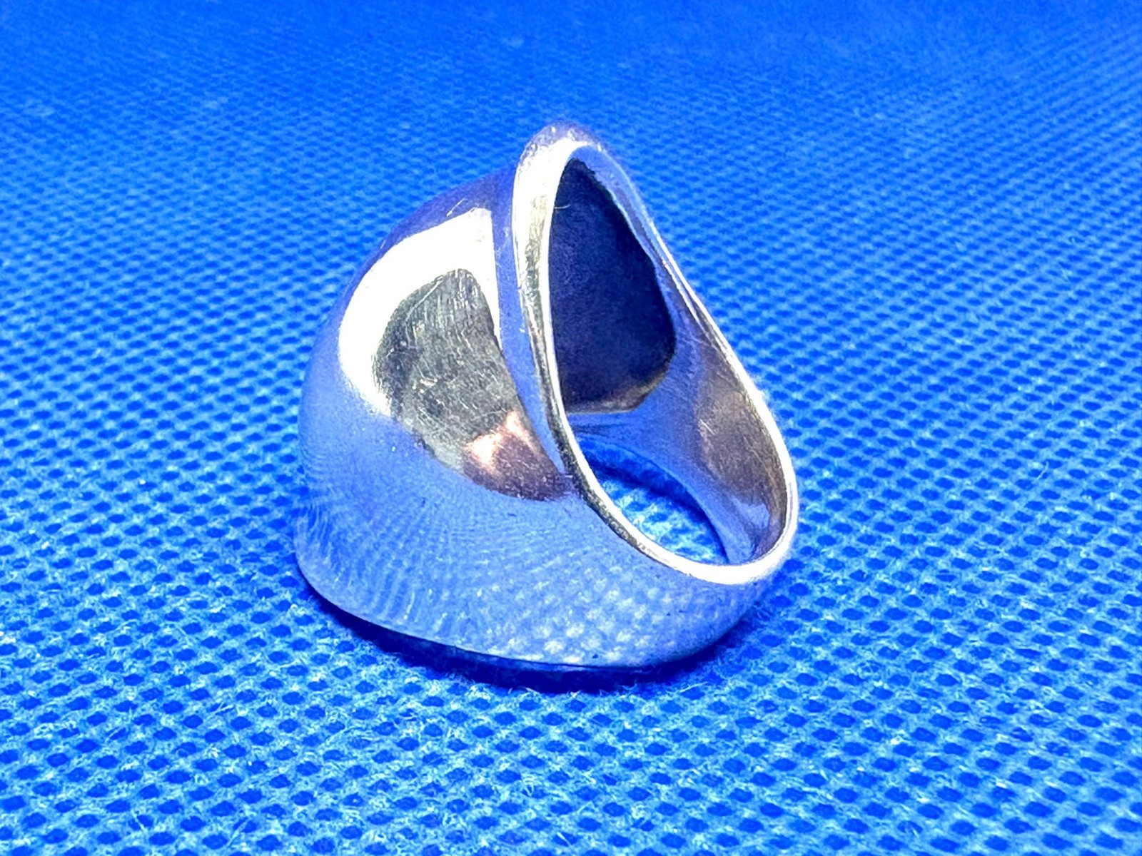 Y70 Turtle Shield Modernist 10.84g 1970 Vintage 925 Sterling Silver Ring Size 7