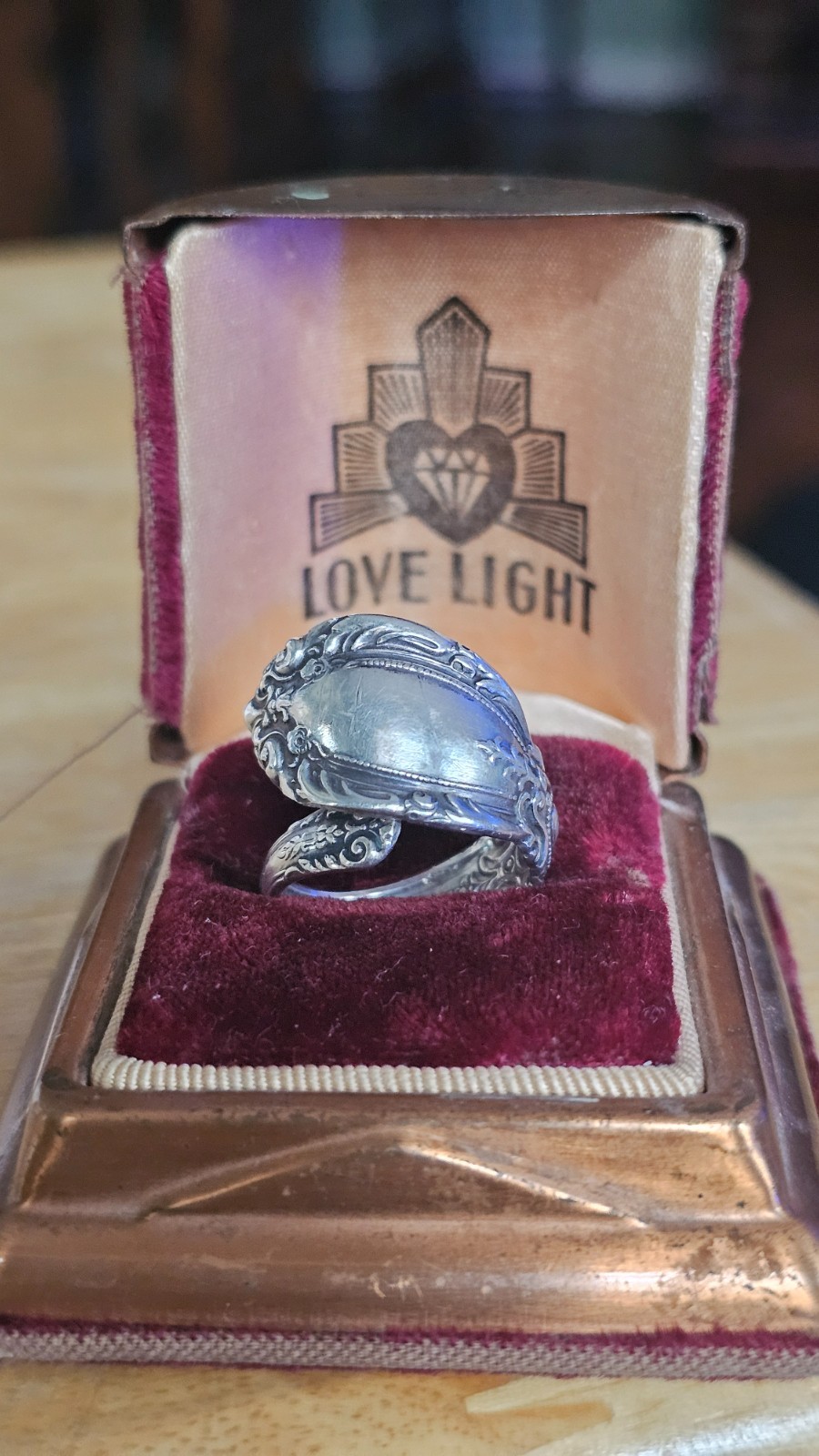 Vintage Towle Flower Floral wrap around spoon ring size 7