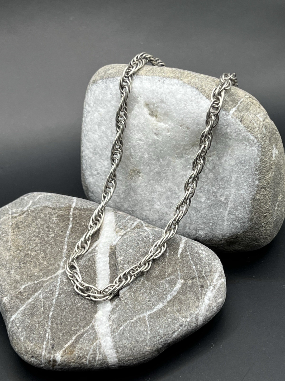 Vintage USSR 925 Silver Rolo Chain Size 21 In Weight 12 g.