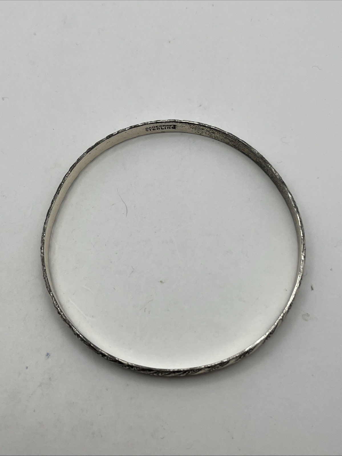 3 Vintage DANECRAFT Sterling Silver Bangle Bracelets -2.5″ Diam 34.1 Grams