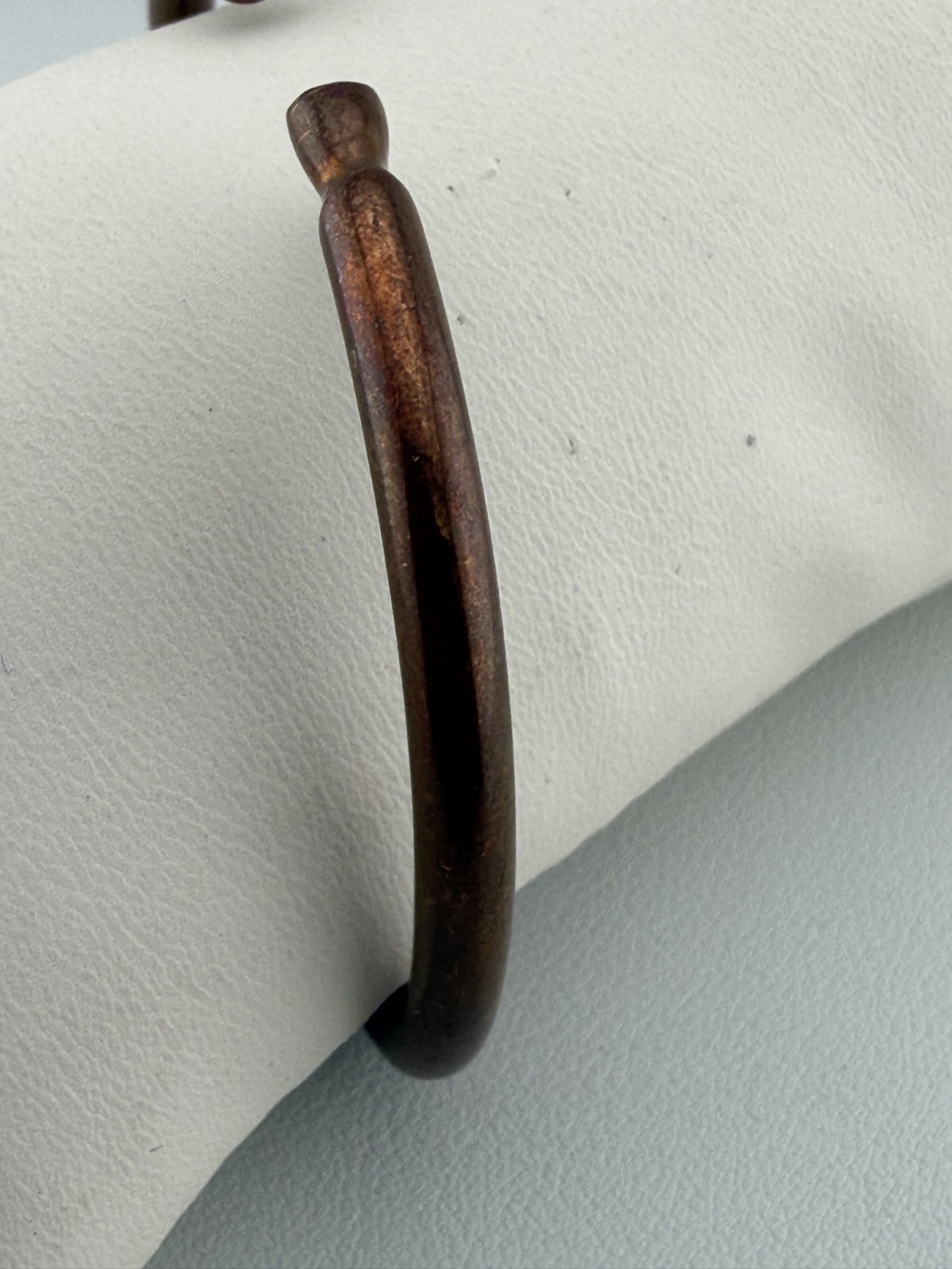 Vintage Copper Open Cuff Bracelet Rustic Patina Heavy Size 7.25