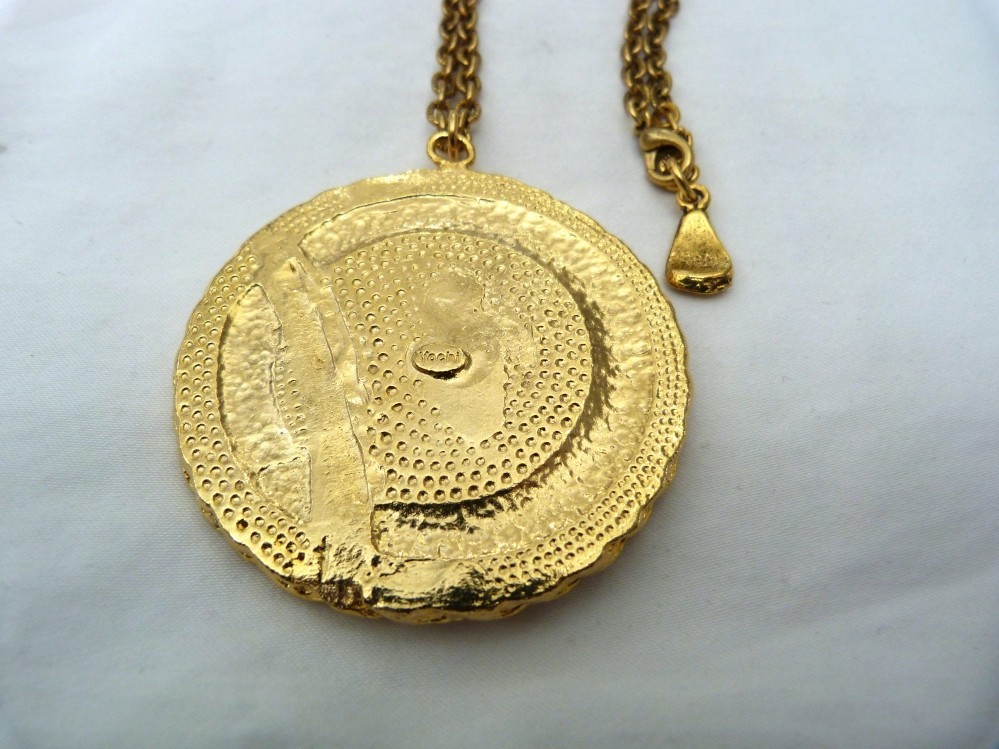 YOCHI NY DESIGNER ENAMEL NAUTICAL ANCHOR ROPE PENDANT CHAIN NECKLACE 30.75″ LONG