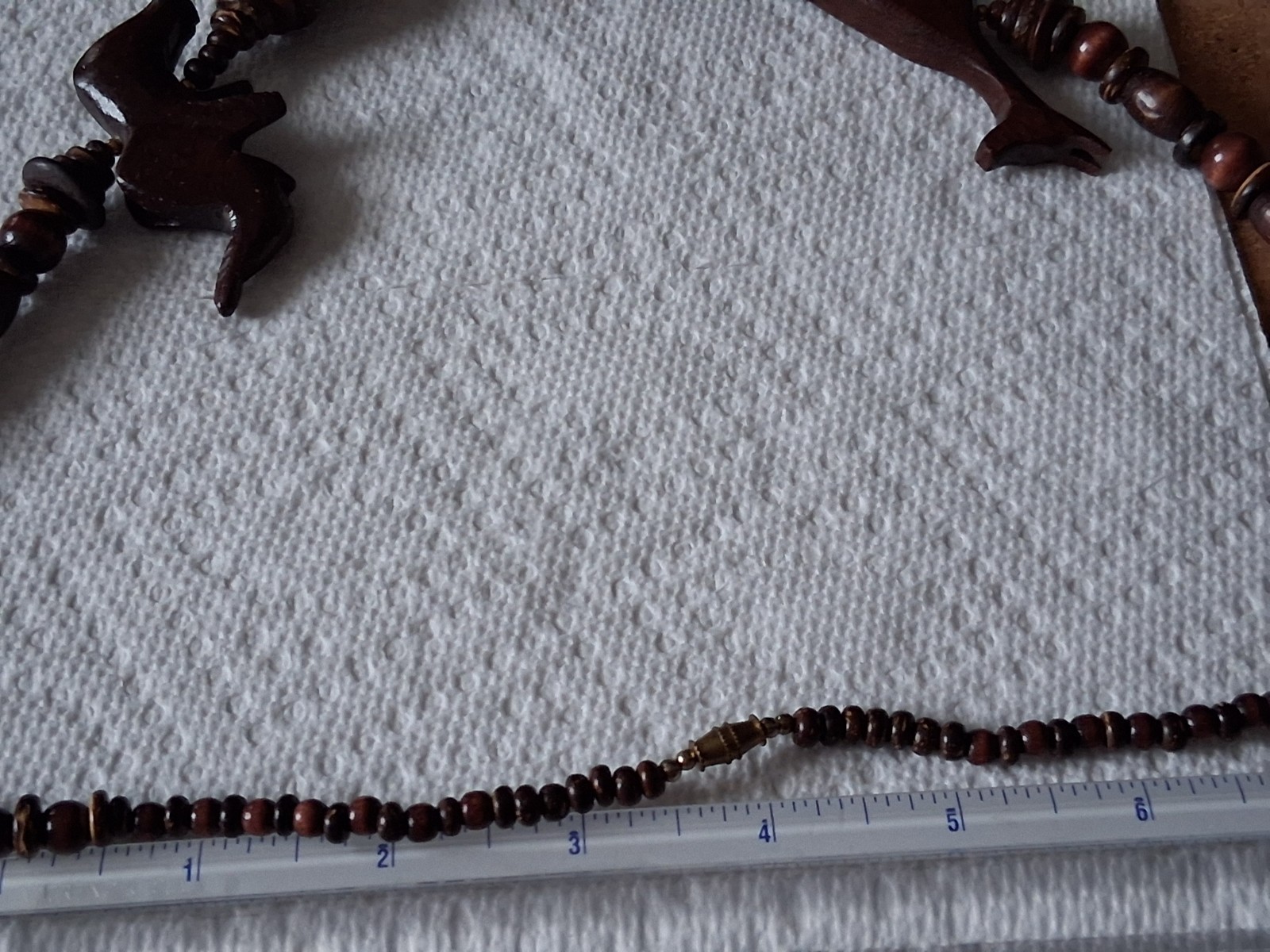 Vintage African Safari Style Statement Piece With Hand Carved Animals And Beads