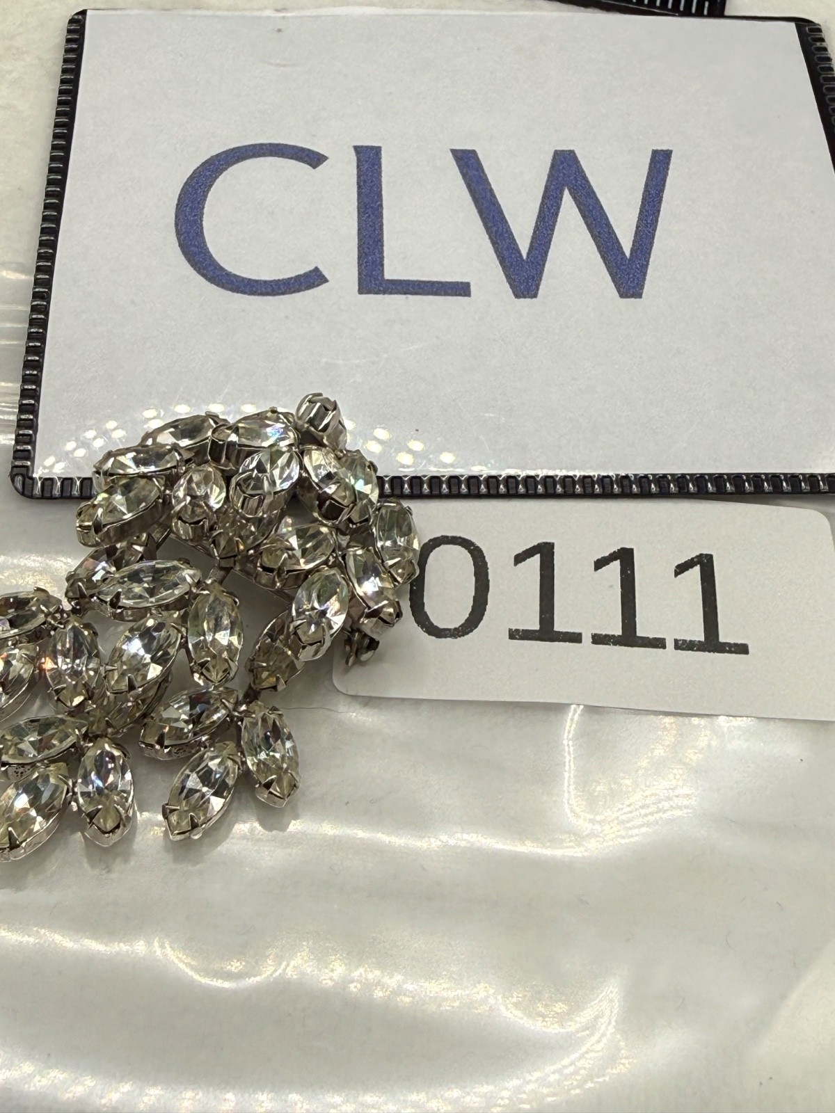 Vintage Weiss Rhinestone Chandelier Brooch Silver Tone Full of Sparkle Waterfall
