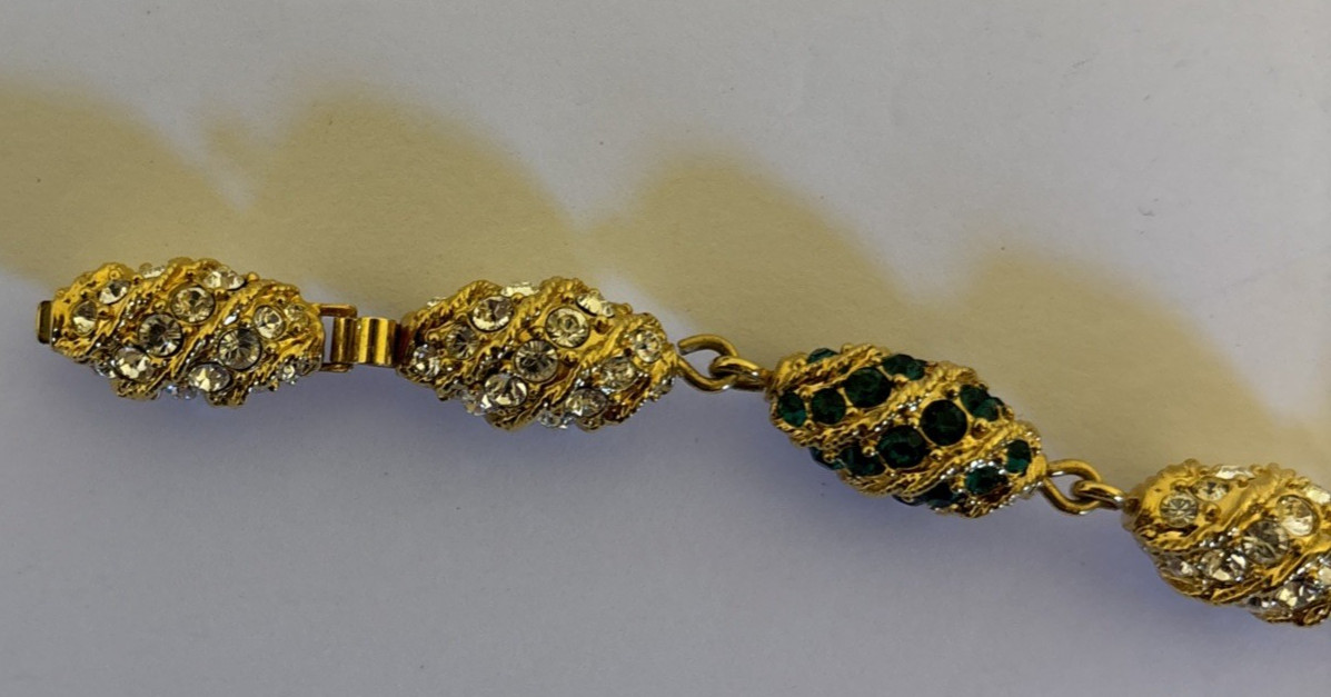 Camrose Kross Reproduction Jacqueline Bouvier Kennedy Gold Tone Bracelet Sparkle