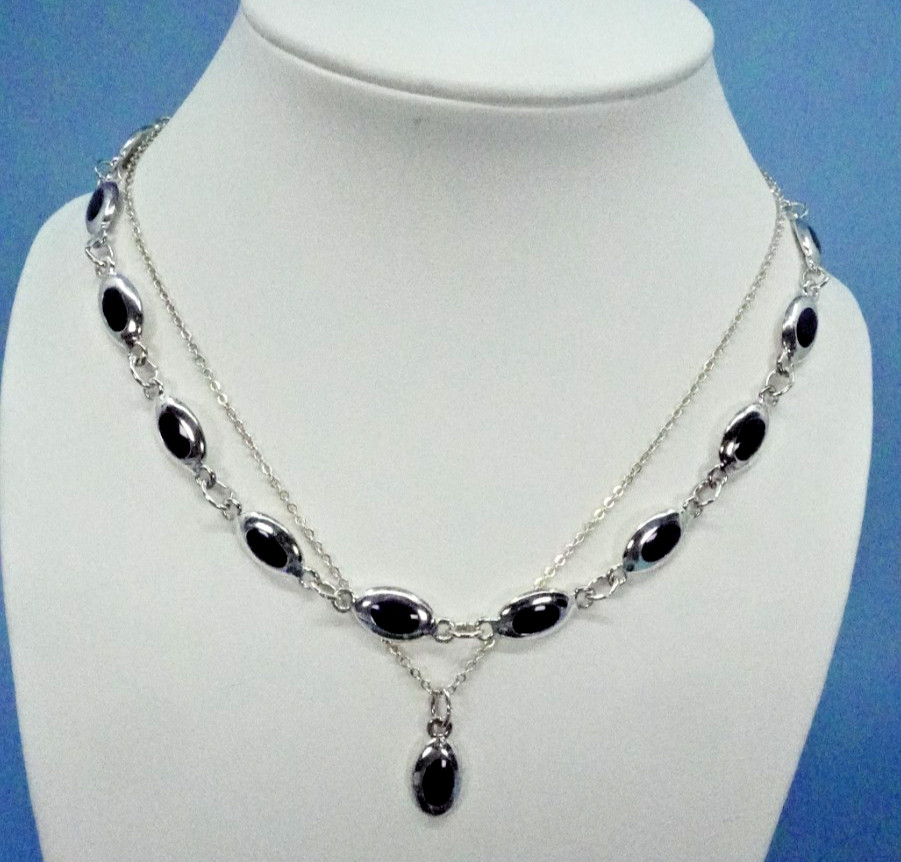 Estate 3 pc Necklaces and Bracelet 16″ x .25 and 7″ bracelet