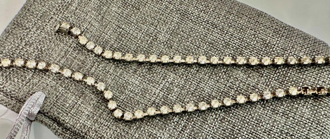 Vikki Carr Pair Of Bracelets Rhinestone Silver Certificate Of Authenticity