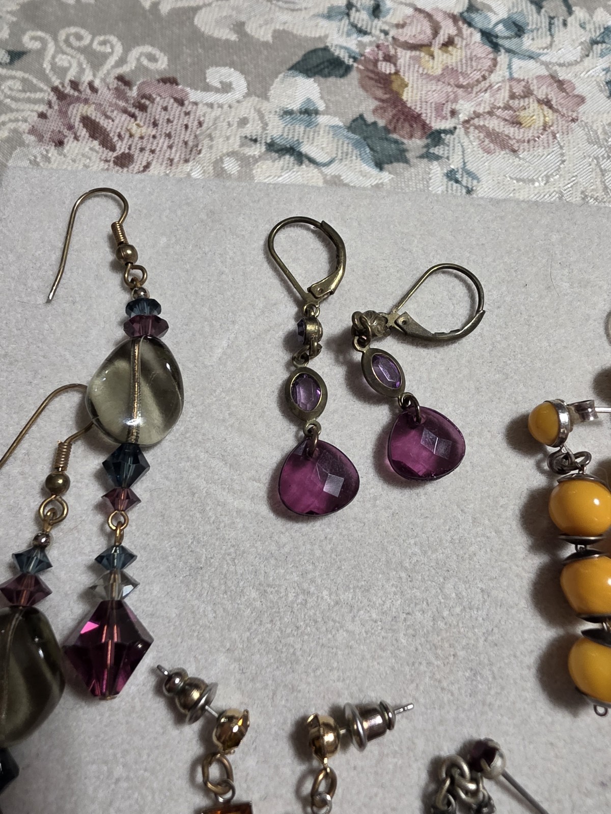Vintage Hook Dangle Earrings Lot Of 10 Pairs