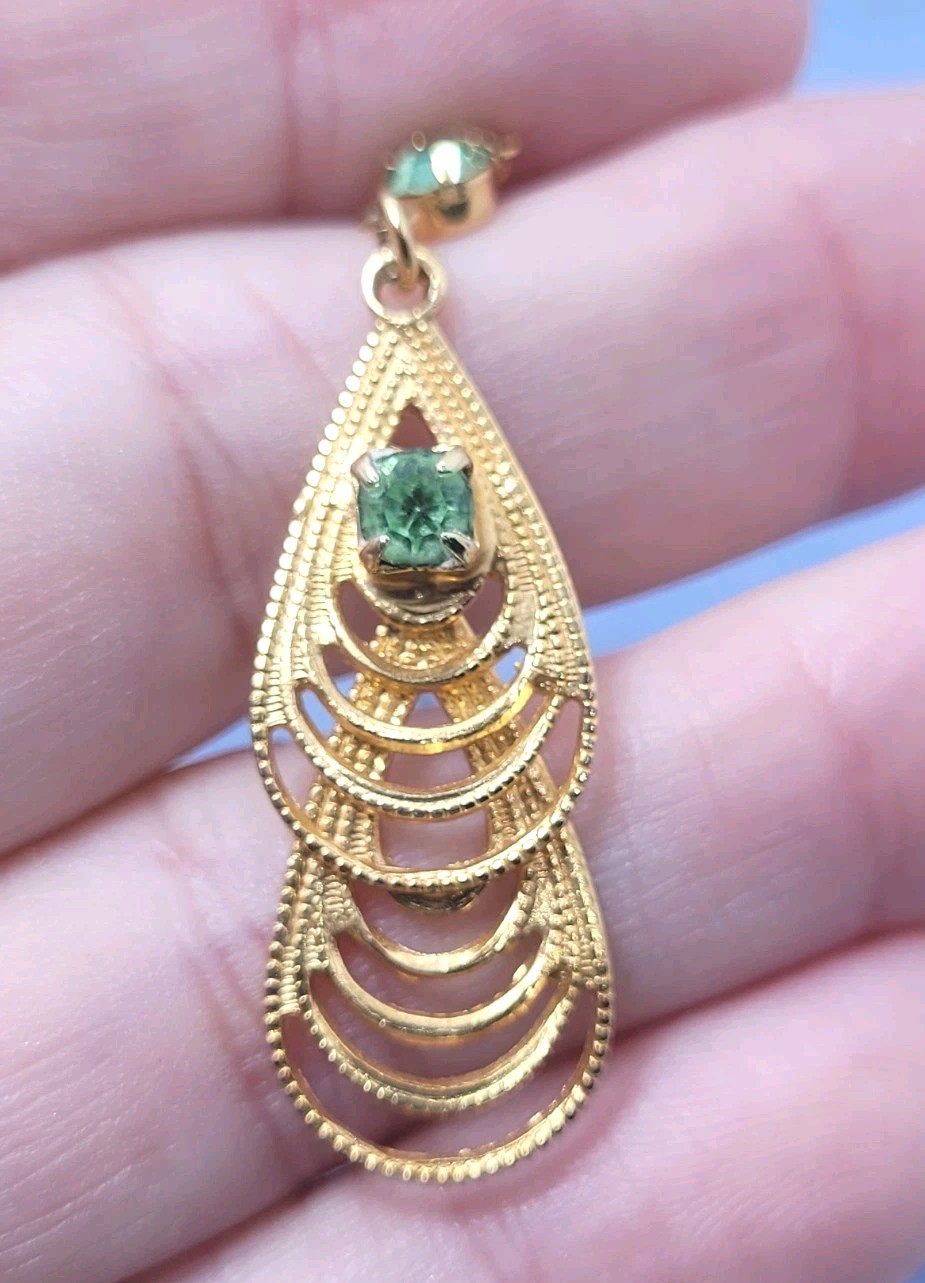 Set Of 3 Gold Tone Necklace Chain Charm Pedant.