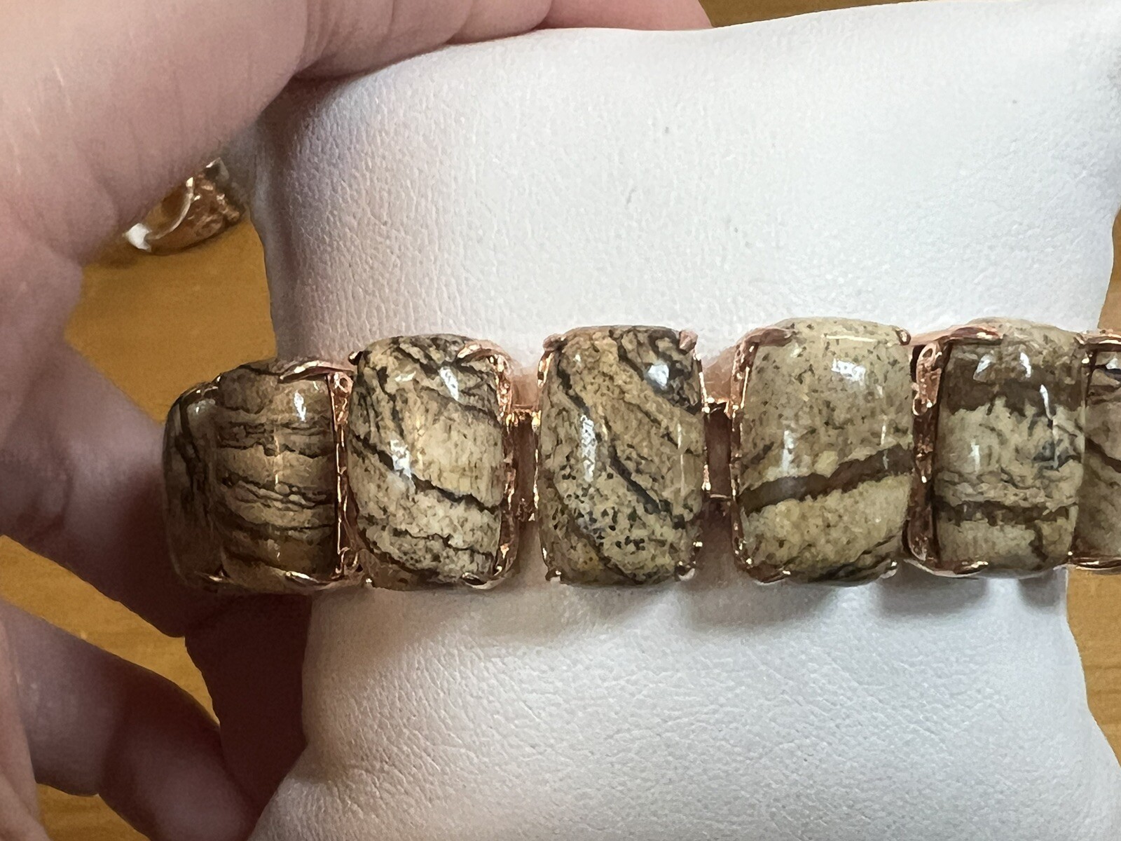 Jasper Signed JZ Tennis Bracelet And Ring Set Matching Rose Gold Tone Plated
