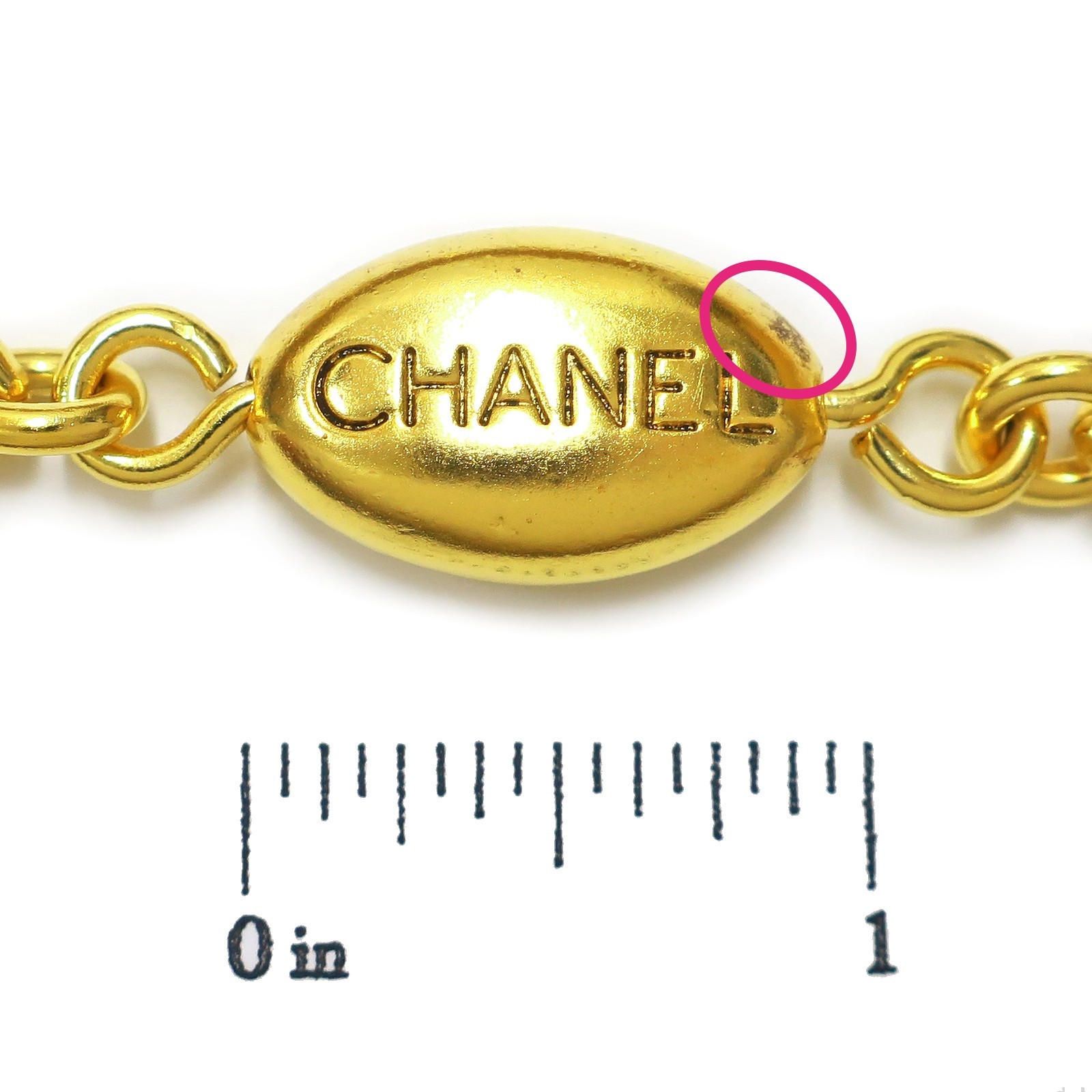 CHANEL Gold Plated CC Logo Vintage Long Chain Necklace Pendant #1320c Rise-on