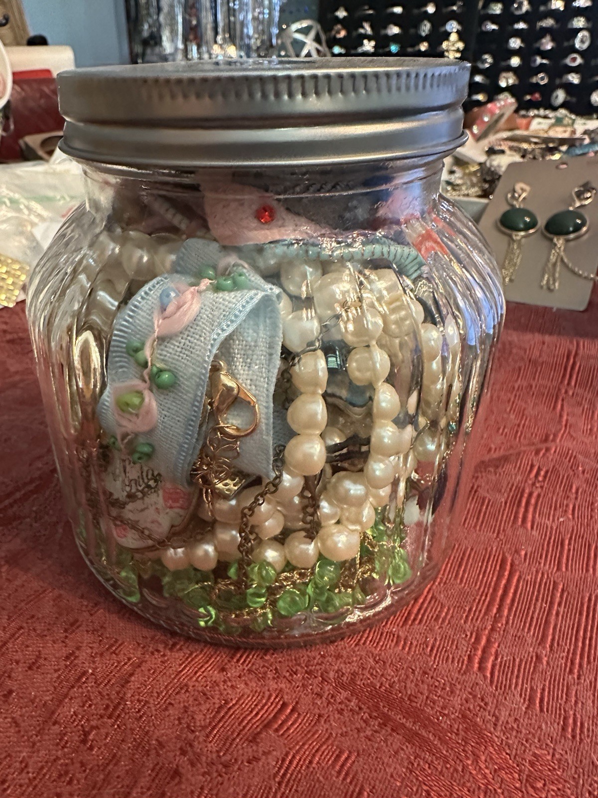 Mystery Jewelry Jar Vintage Signed Wearable Resell Gift 1970s to Current Day 1lb