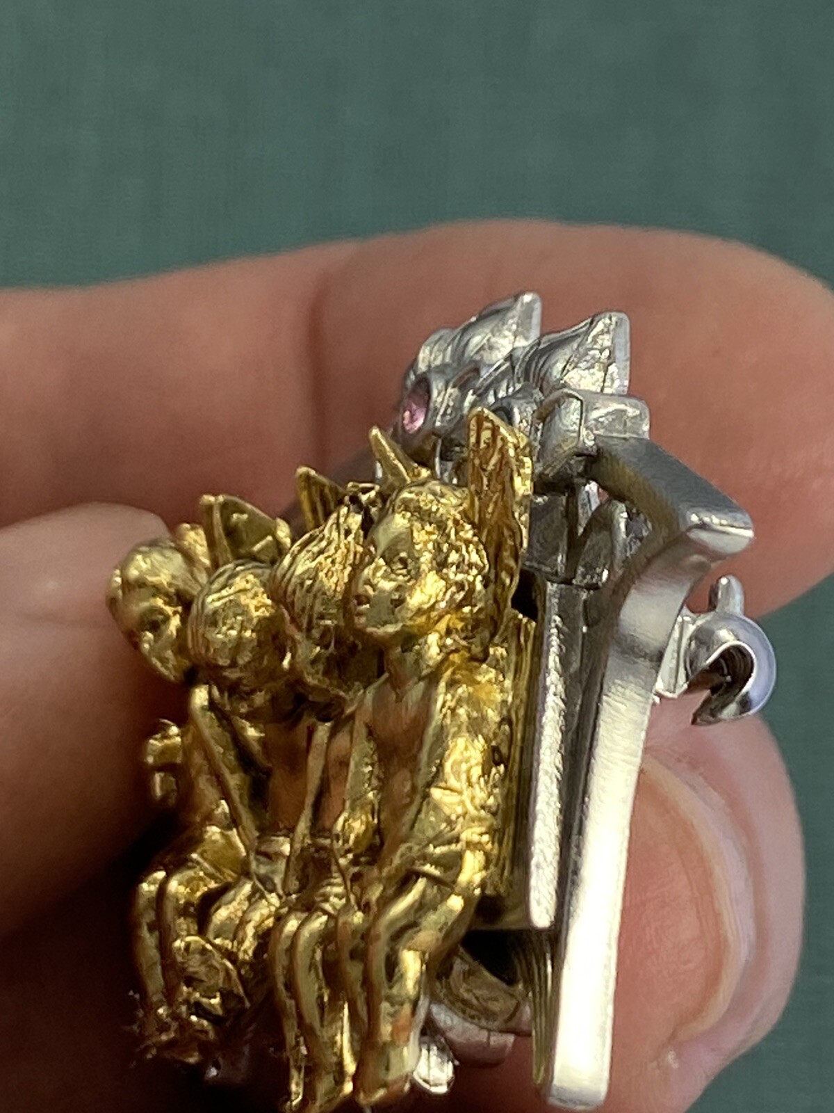 I Am Edgar Berebi My 4 In A Row Angel child Vintage Brooch pin jewelry Made 1999