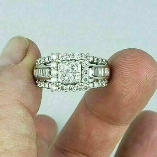 Princess Cut Lab Created Diamond Valentine’s Special 14Ct White Gold Finish Ring