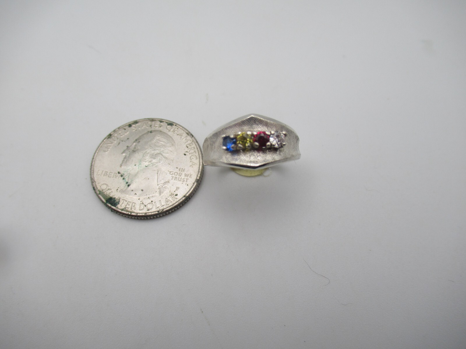 Vintage Sterling Silver Multi Stone Ring