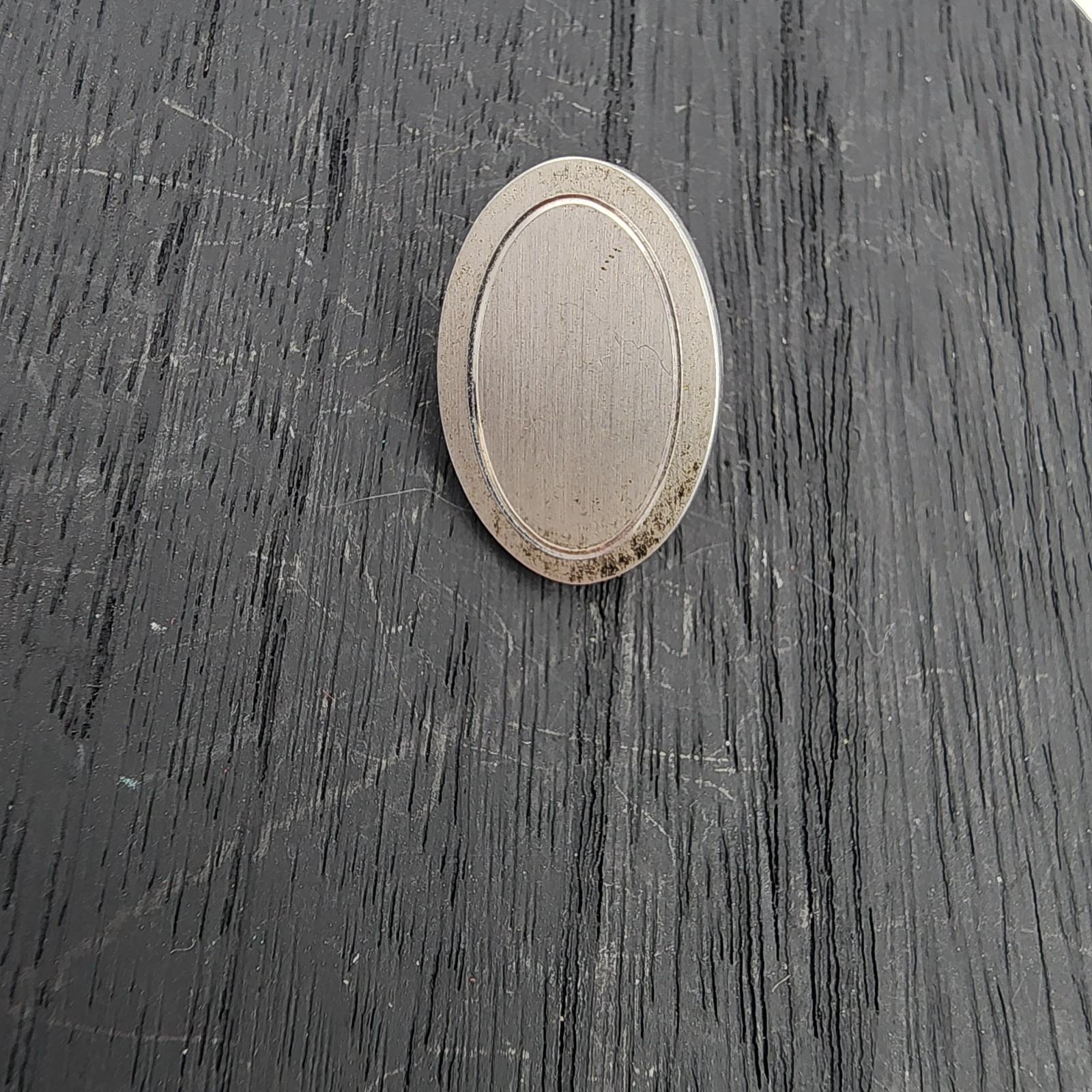 Vintage Stuckey Speer 925 Sterling Silver Oval Tie Clip Blank Mid Century Bar