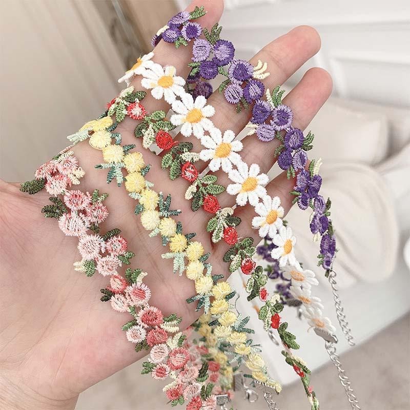 Korean Sweet Flower Lace Choker Necklace – Vintage Clavicle Wedding Jewelry Gift