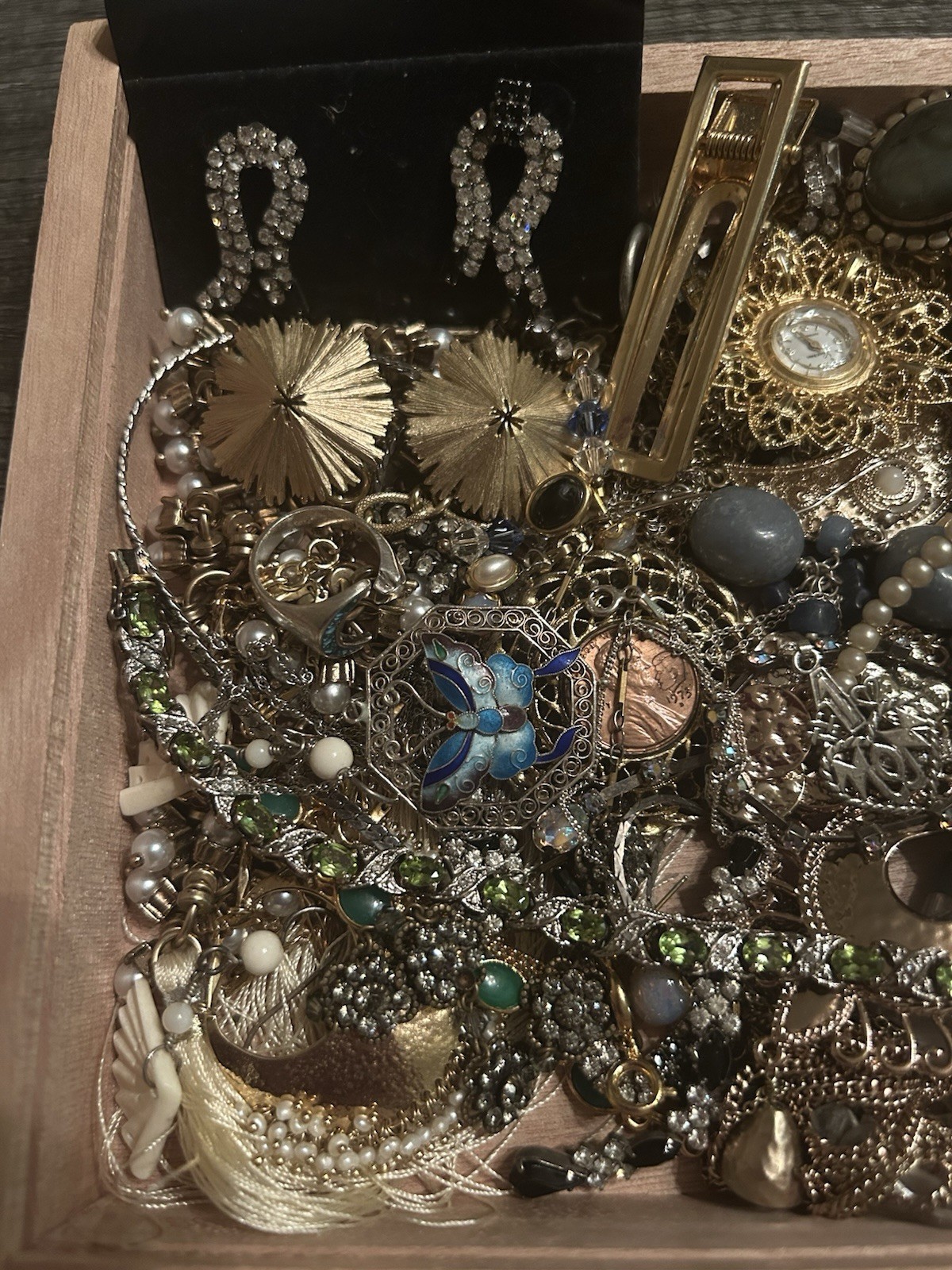 Estate Jewerly Wind Up Watch Stamped/ Signed & Unsigned Untested Lot #9