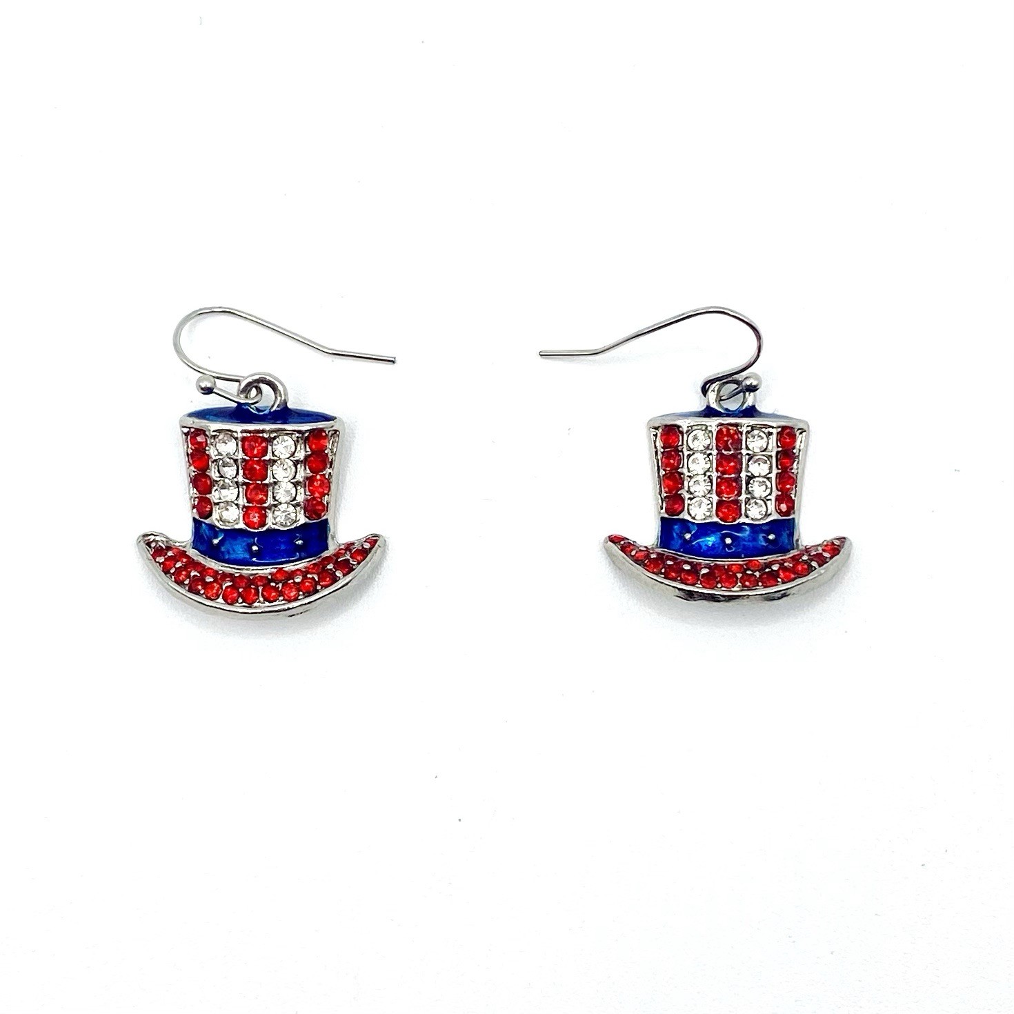 Vintage 4th July Patriotic Rhinestone Jewelry Lot Independence American Flag USA
