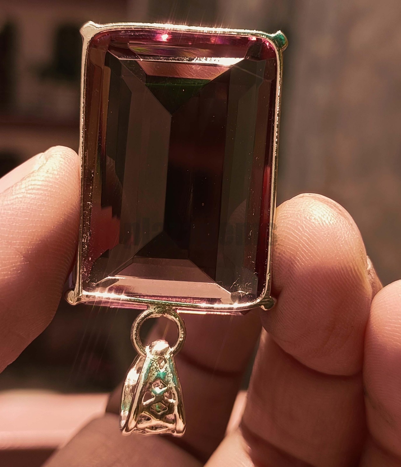 120 Ct Natural Color Change Alexandrite Emerald Cut Certified Loose Gemstone 6k