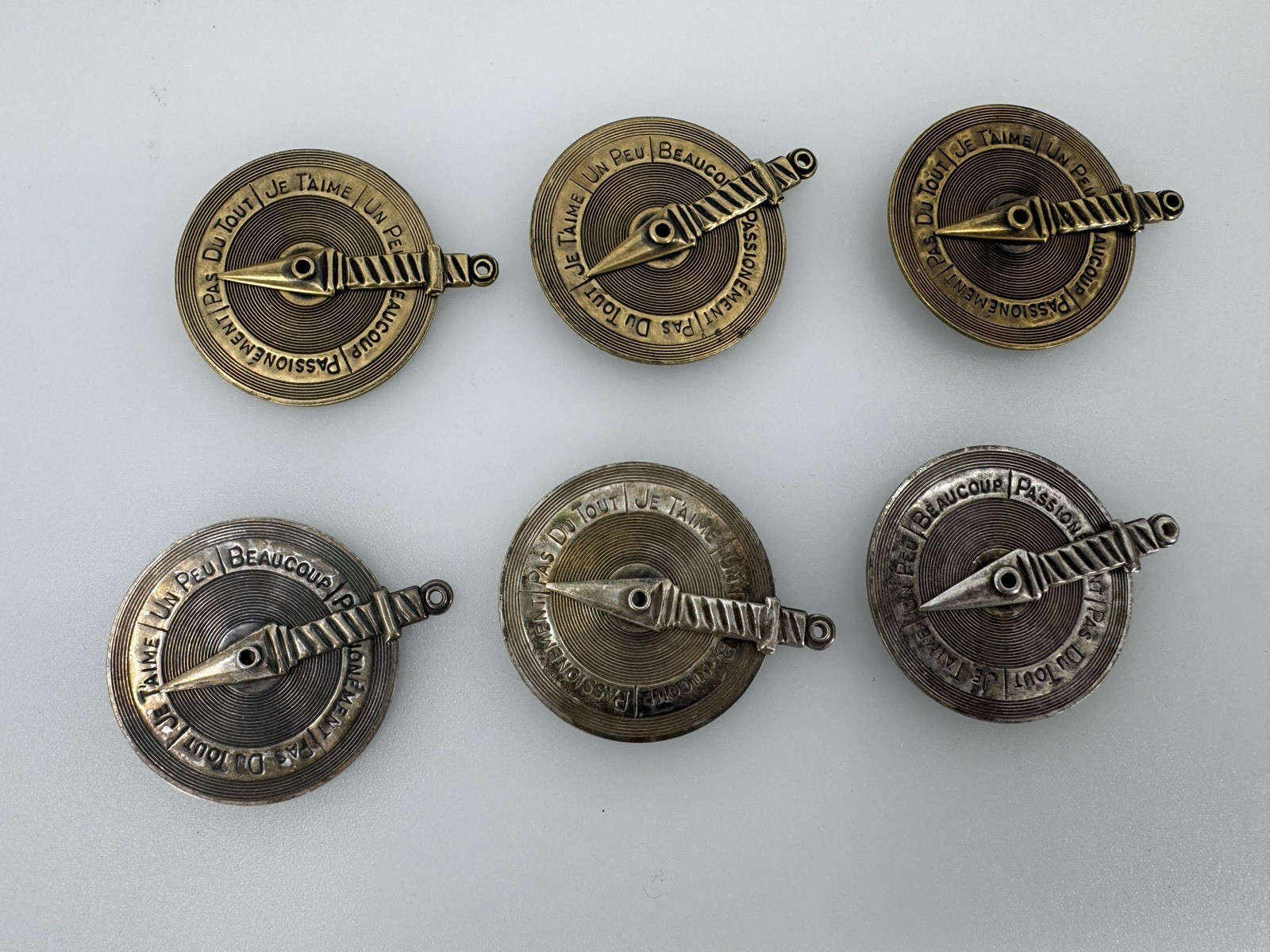 Love Spinner Silver And Brass Toned Jewelry Finding Stamping