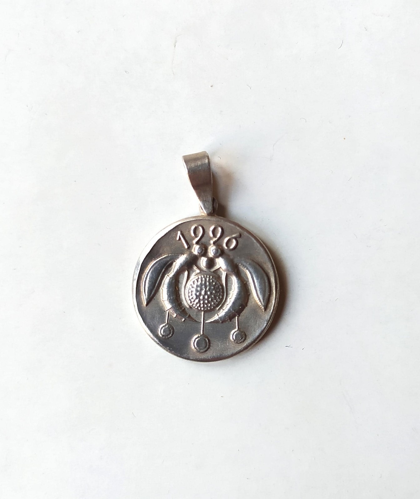 Lalaounis 1996 Sterling Silver Lucky Charm Pendant Minoan Malia Bees Vintage
