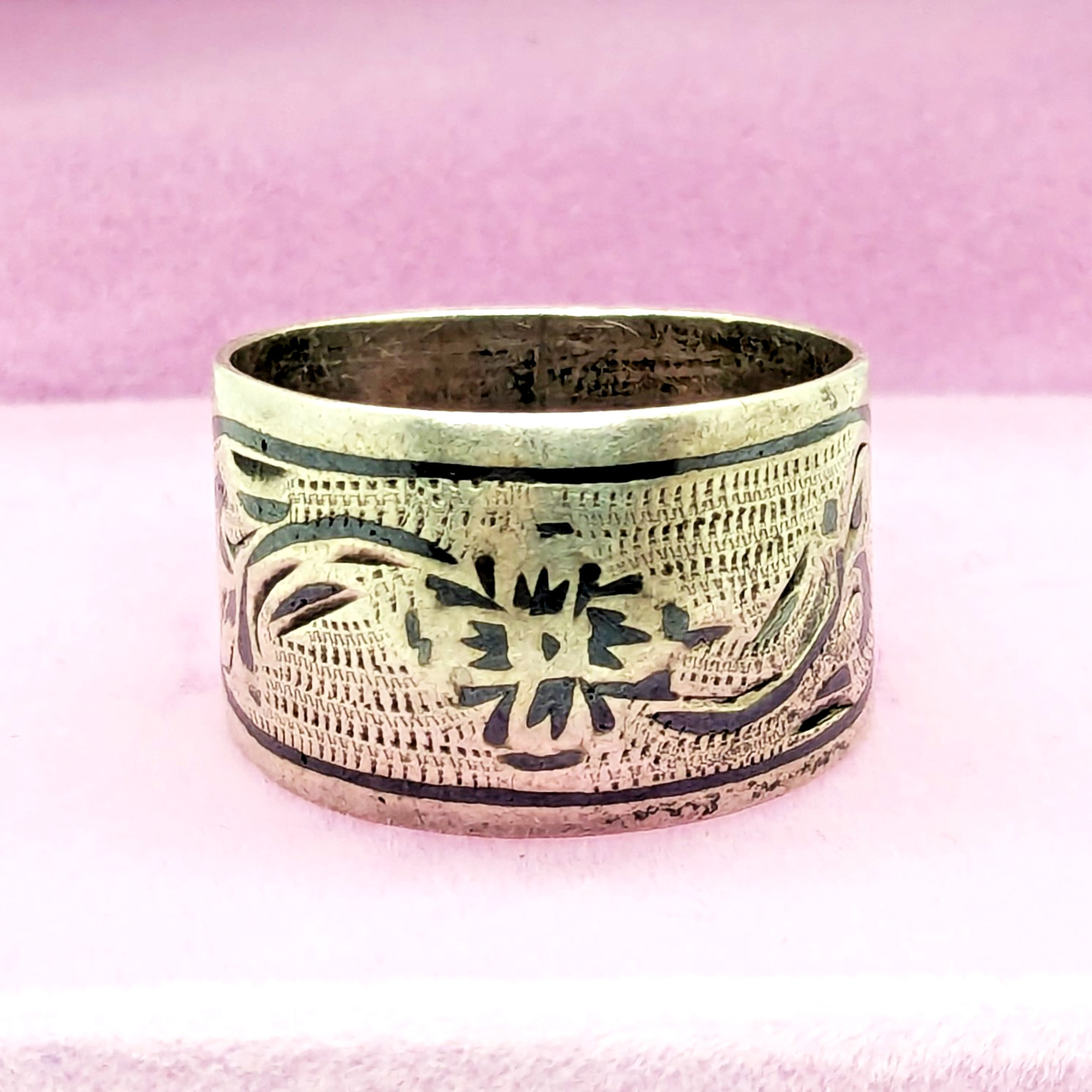 Vintage RING KUBACHI Silver⭐️916 stamp Star ussr with Blackening-size: 6.5US #13