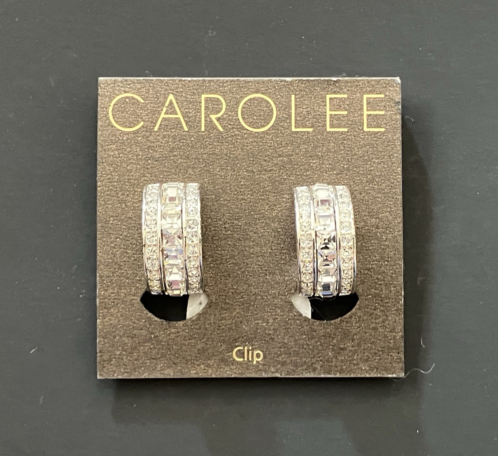 Pair Of Vintage Carolee Clip-on Earrings, Unused