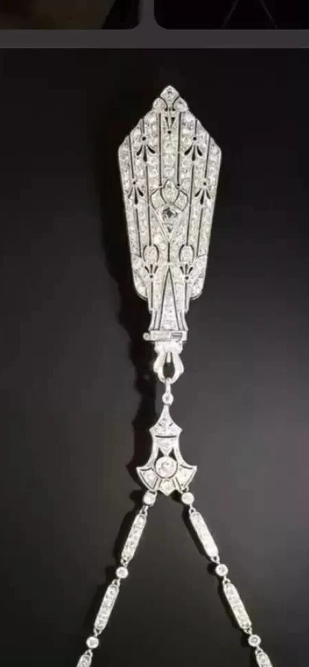 2.25Ct Art Deco Style Lab Created Diamond Wedding Gift 14K White Gold FN Pendant