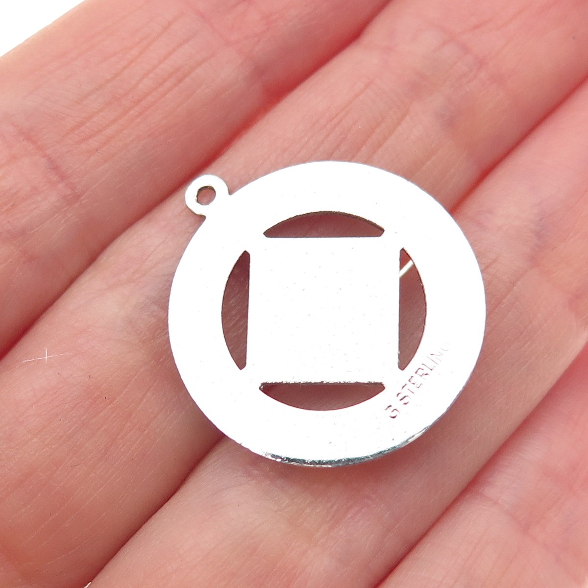 925 Sterling Silver Vintage Saint Martin Lucky Dices Charm Pendant