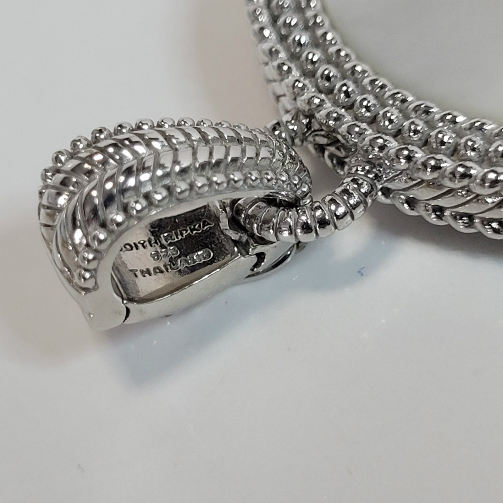 Judith Ripka Round MOP Sterling Enhancer Pendant w/ Pave Ruby Heart