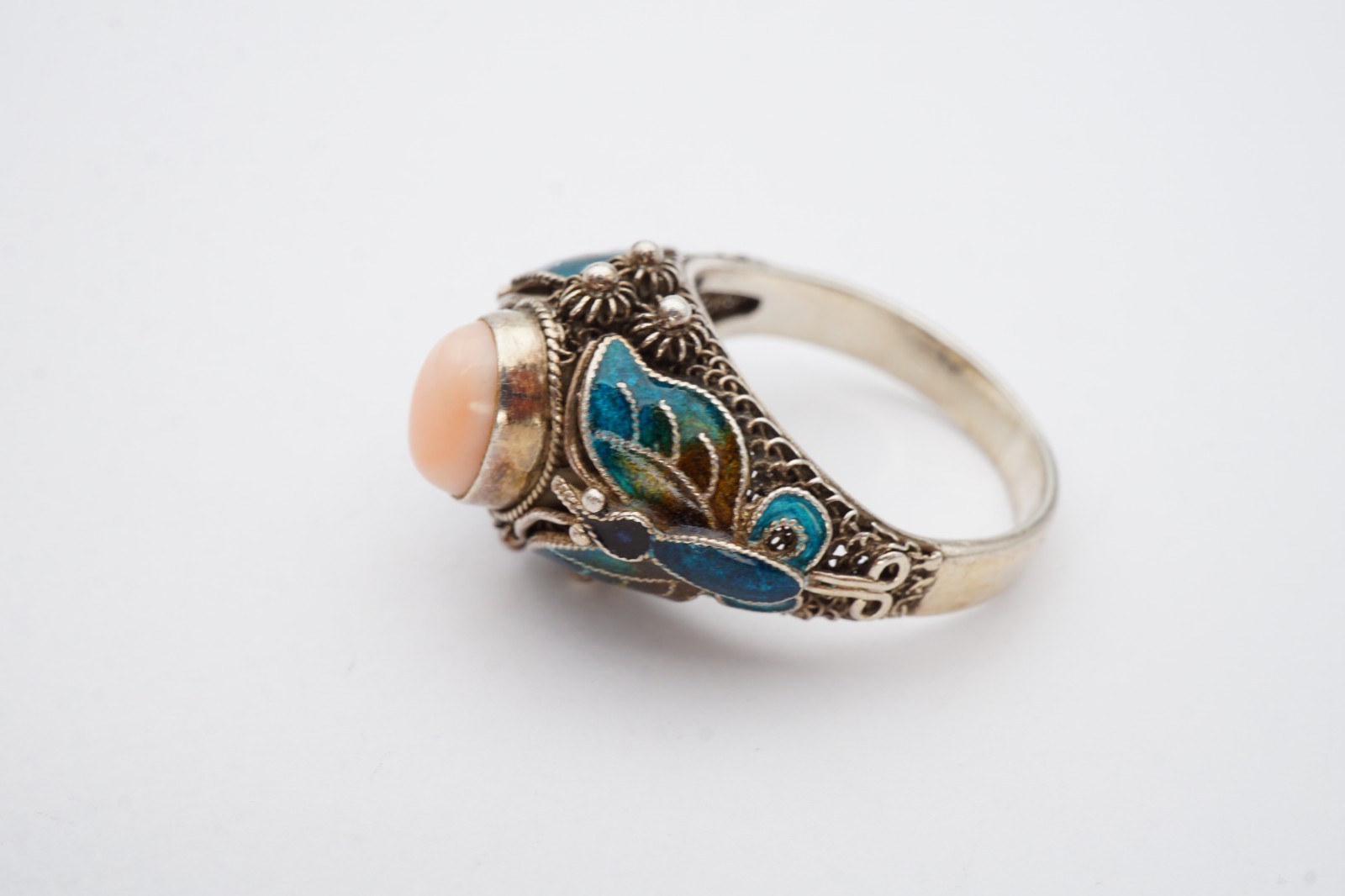 Vintage Sterling Silver 925 Larimar Ring Size 8.25