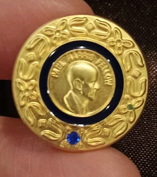 Gold w/ Real Sapphire Pushback Pin