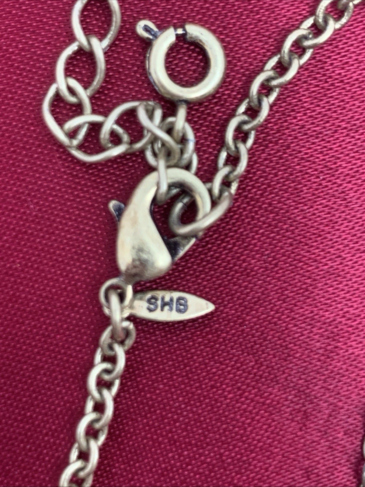 SHB Goldtone Brown/Tan Stone Cabochon Dangle Necklace