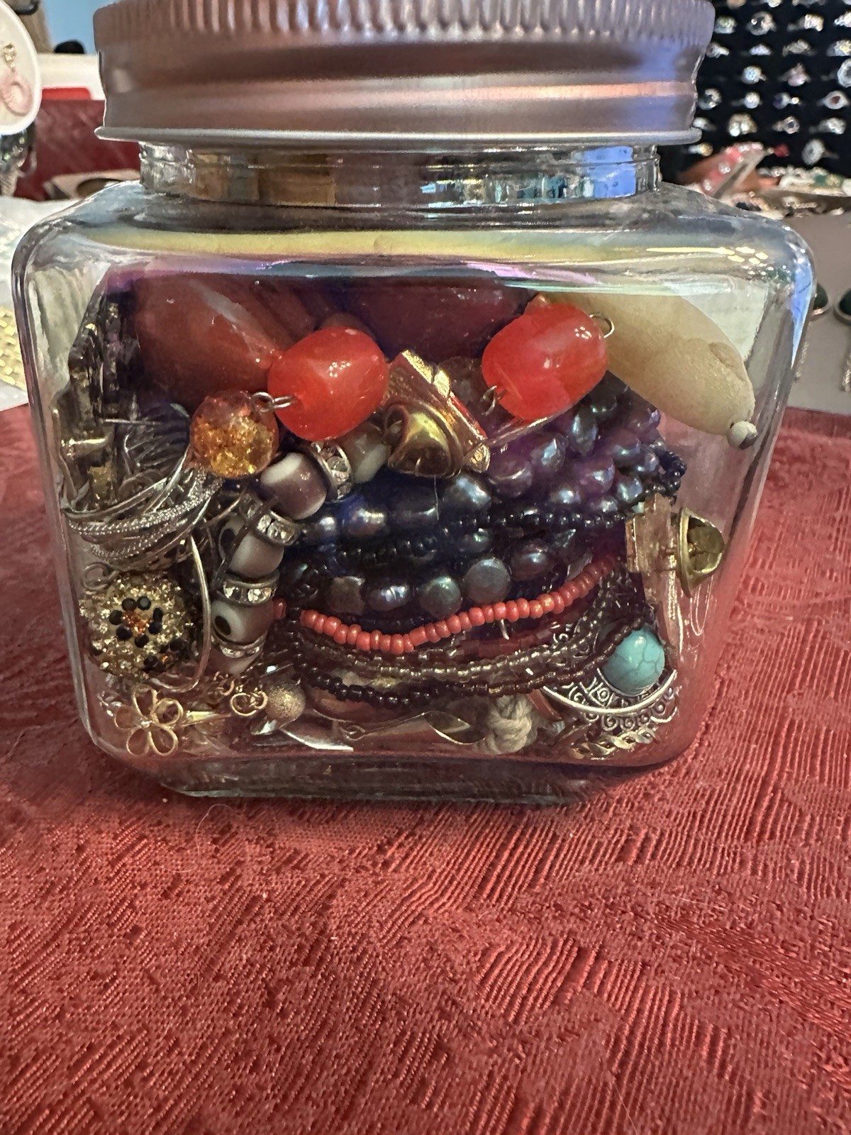 Mystery Jewelry Jar Vintage Signed Wearable Resell Gift 1970s to Current Day 1lb
