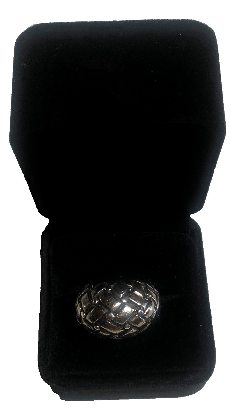 Vintage Sterling Napier High Dome Basket Weave Ring. Circa1940-1950 (13.62) G TW