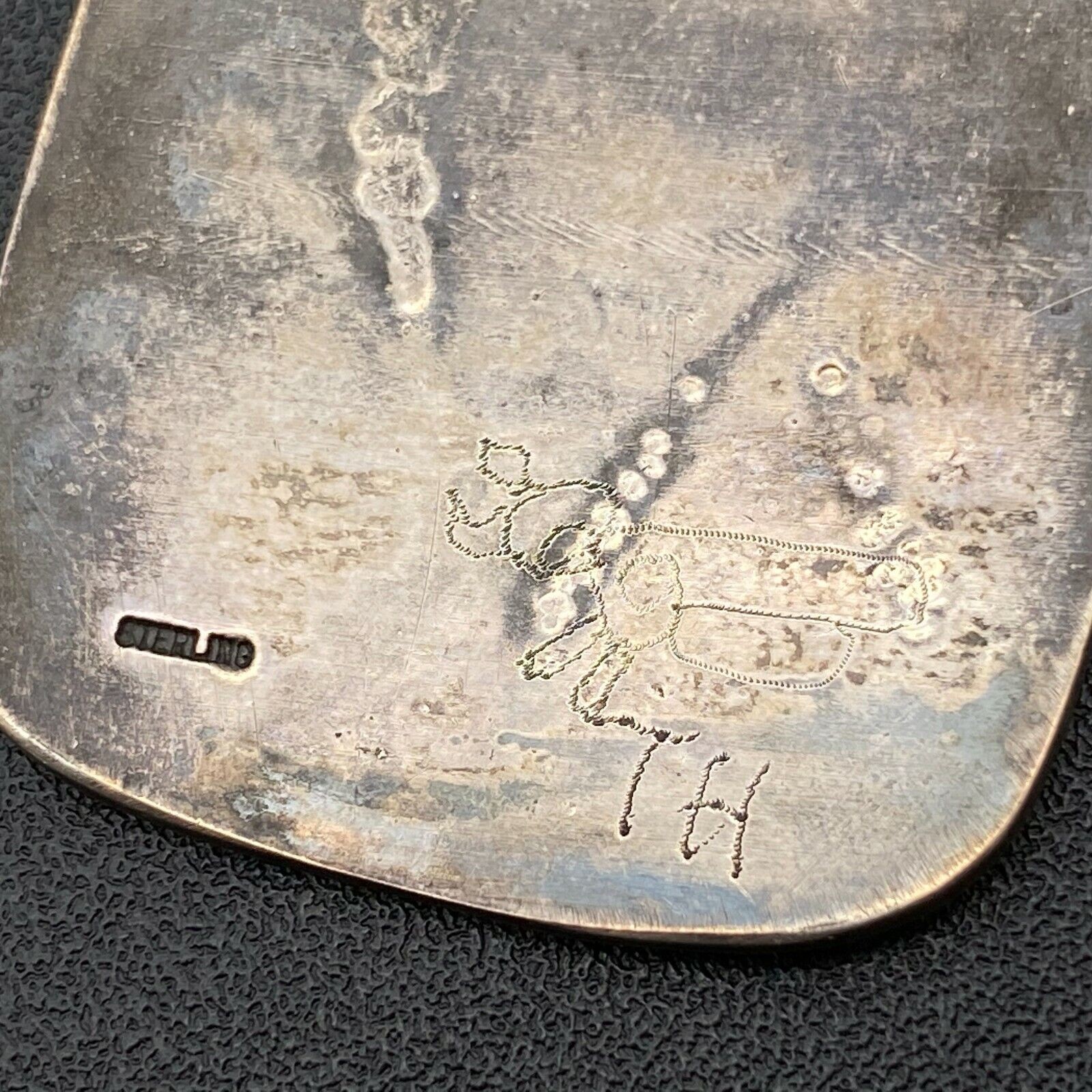 Vintage Southwestern Rabbit Hare Sterling Silver Pendant Hopi Style