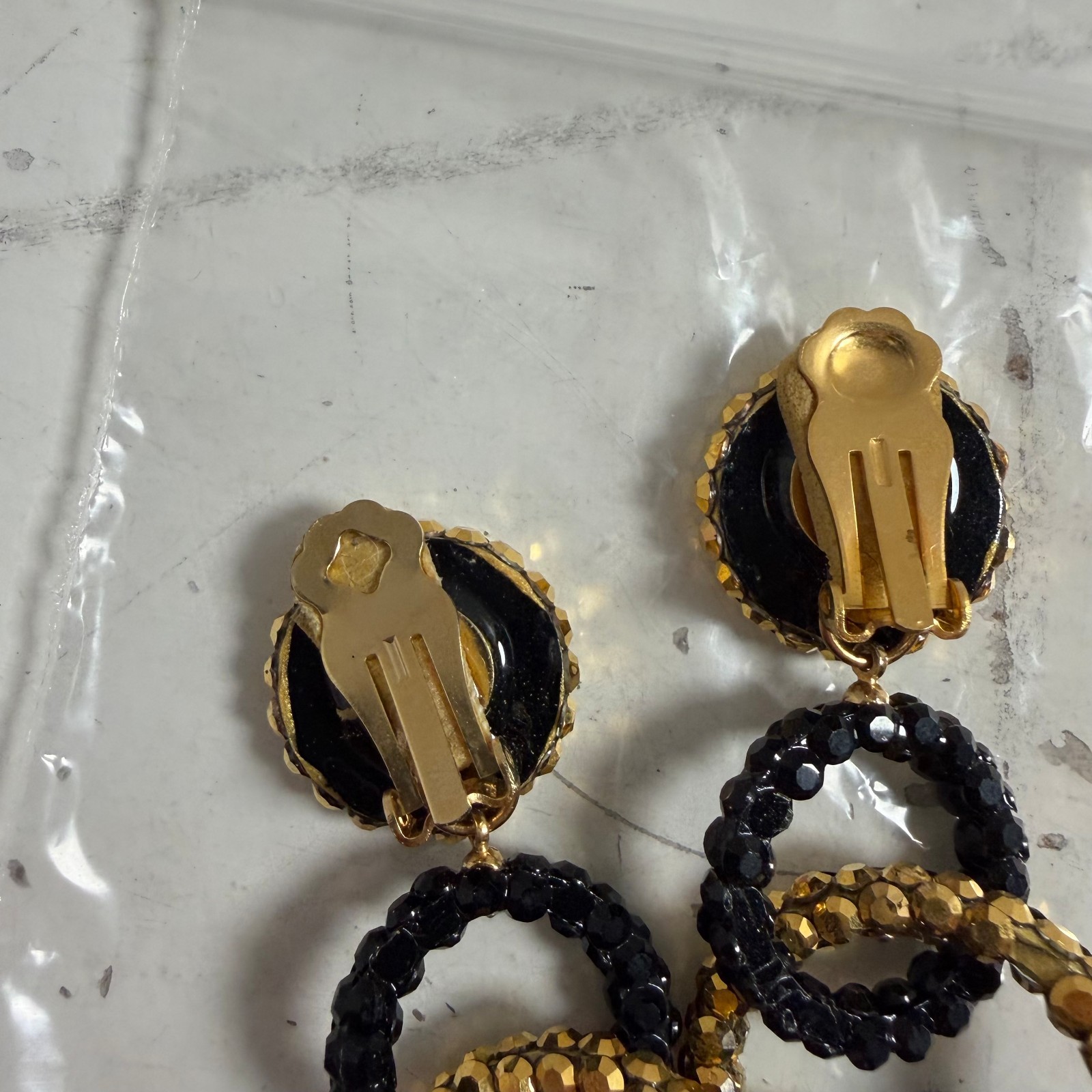 Vintage Richard Kerr Designer Geometric Dangle Statement Clip-On Earring – Lot