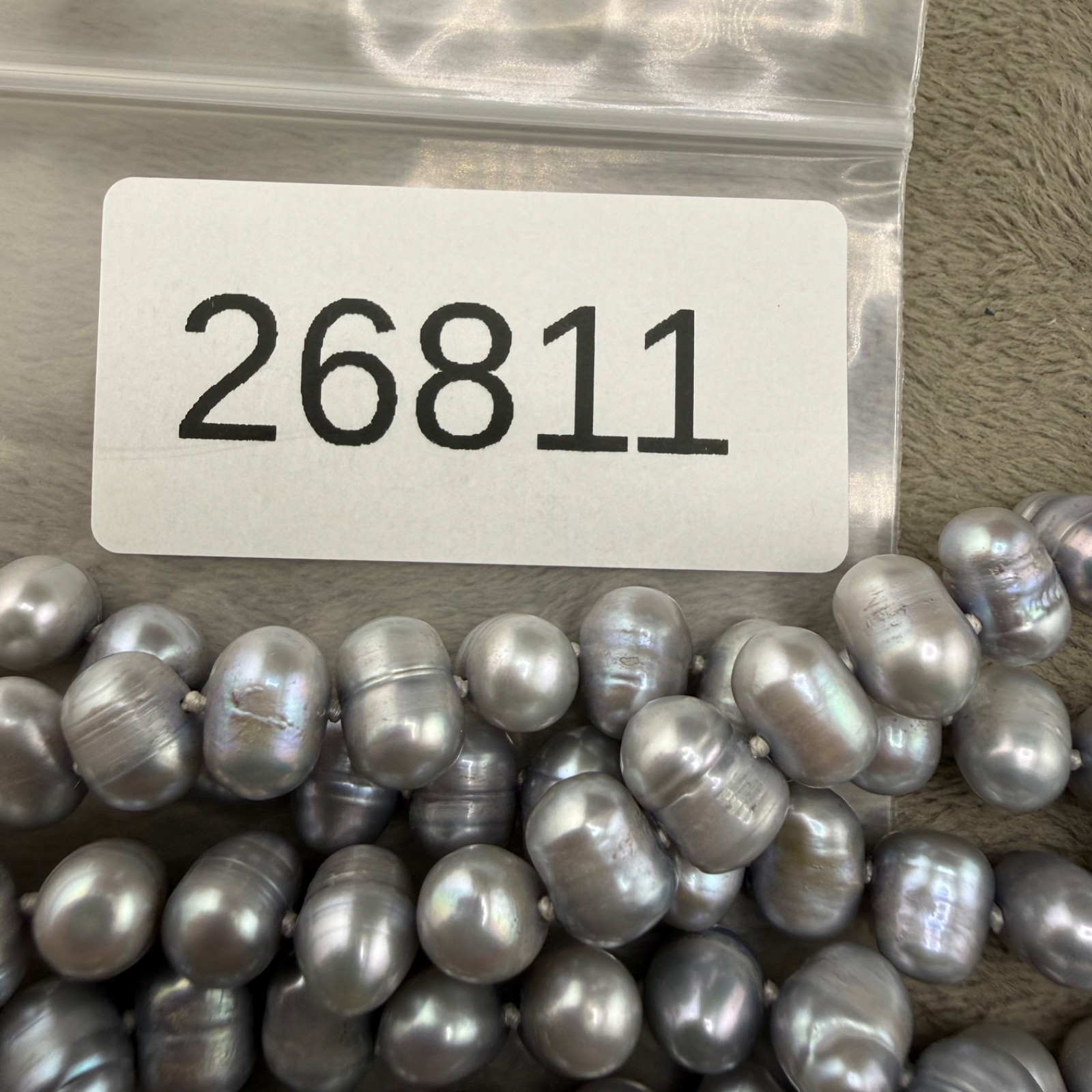 Freshwater Pearl Necklace Silver Tone Flapper Opera LONG 96”