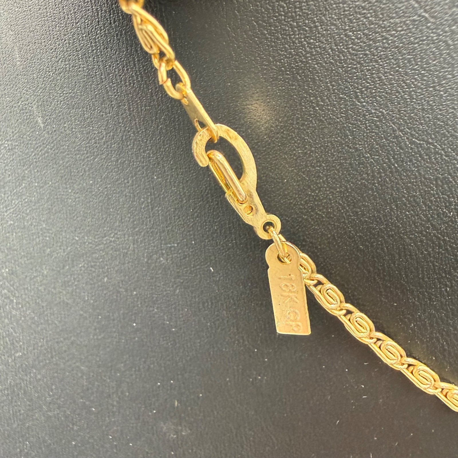 Vintage Unisex Adult Necklace Snail Chain 18K Gold Plated 20 inches