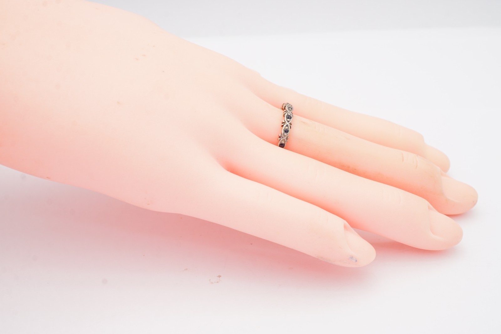 Vintage Sterling Silver 925 Sapphire Ring Size 6.75