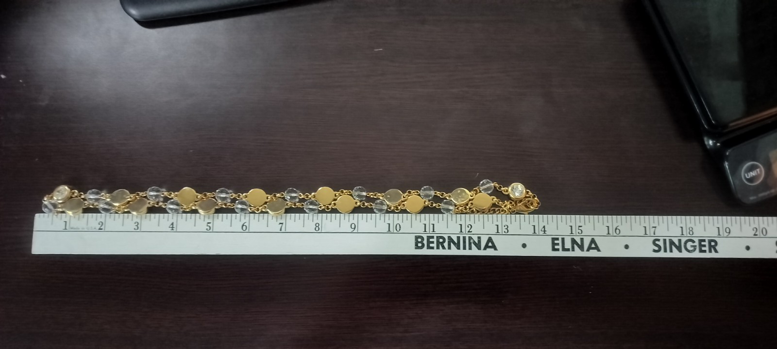 Camrose & Kross Jacqueline Kennedy Crystal Orb Bezel Style Long Necklace Gold