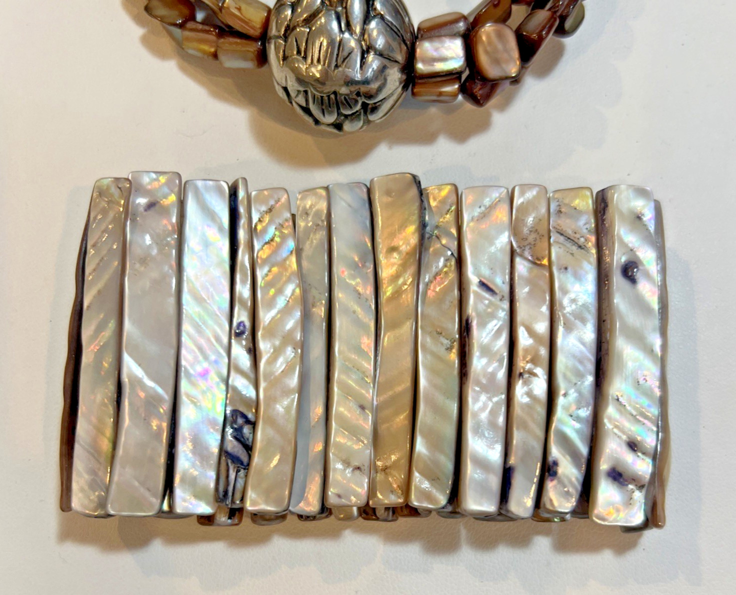 Beautiful Vintage Abalone Necklace & Bracelet Set